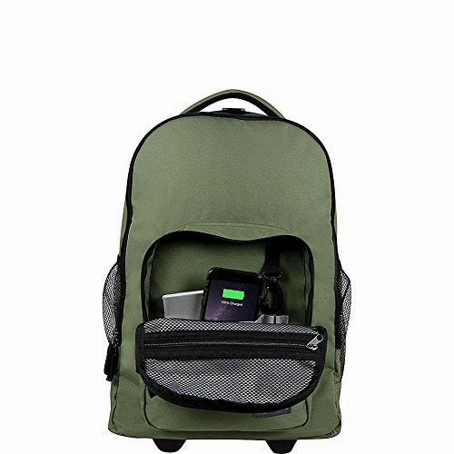 Ecogear Dhole Laptop Rolling Backpack (Olive Green)