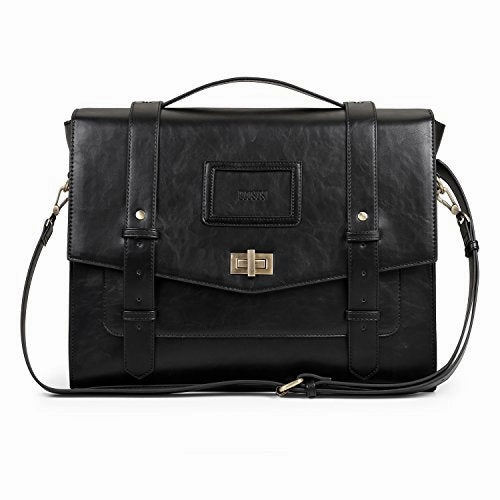 ECOSUSI Ladies Faux Leather Briefcase Shoulder Laptop Messenger Bags Satchel Bag Cambridge Backpack