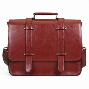Ecosusi Women Messenger Bags Pu Leather Handbag Vintage Crossbody Satchel Briefcase Bolsas
