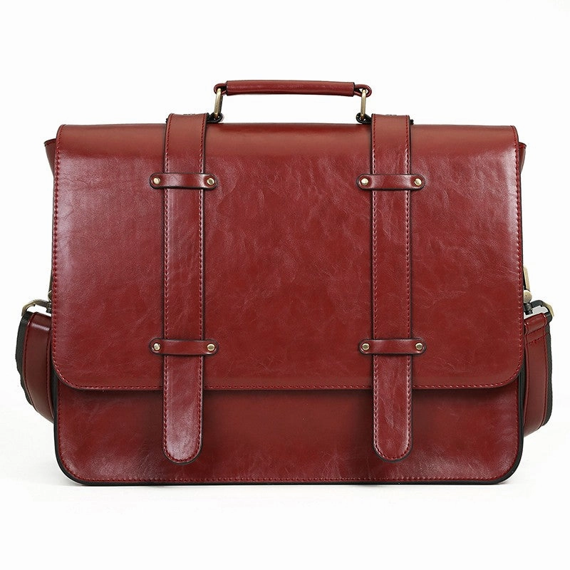 Ecosusi Women Messenger Bags Pu Leather Handbag Vintage Crossbody Satchel Briefcase Bolsas