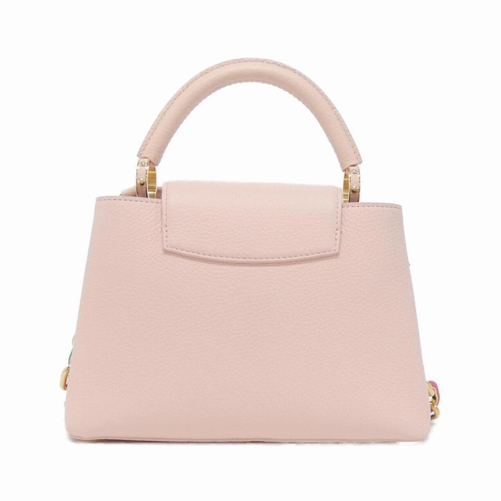 Elegant Capucines Leather Handbag with Dust Bag and Shoulder Strap