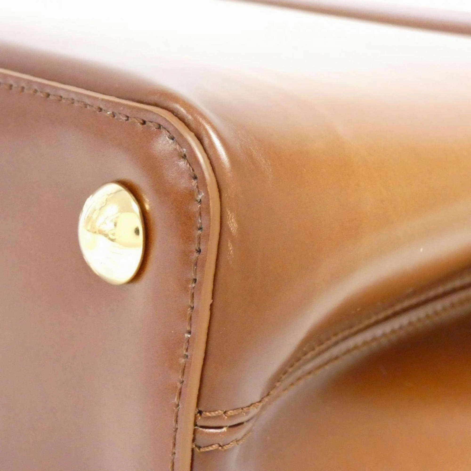 Elegant Leather Handbag with Dust Bag and Shoulder Strap