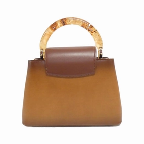 Elegant Leather Handbag with Dust Bag and Shoulder Strap