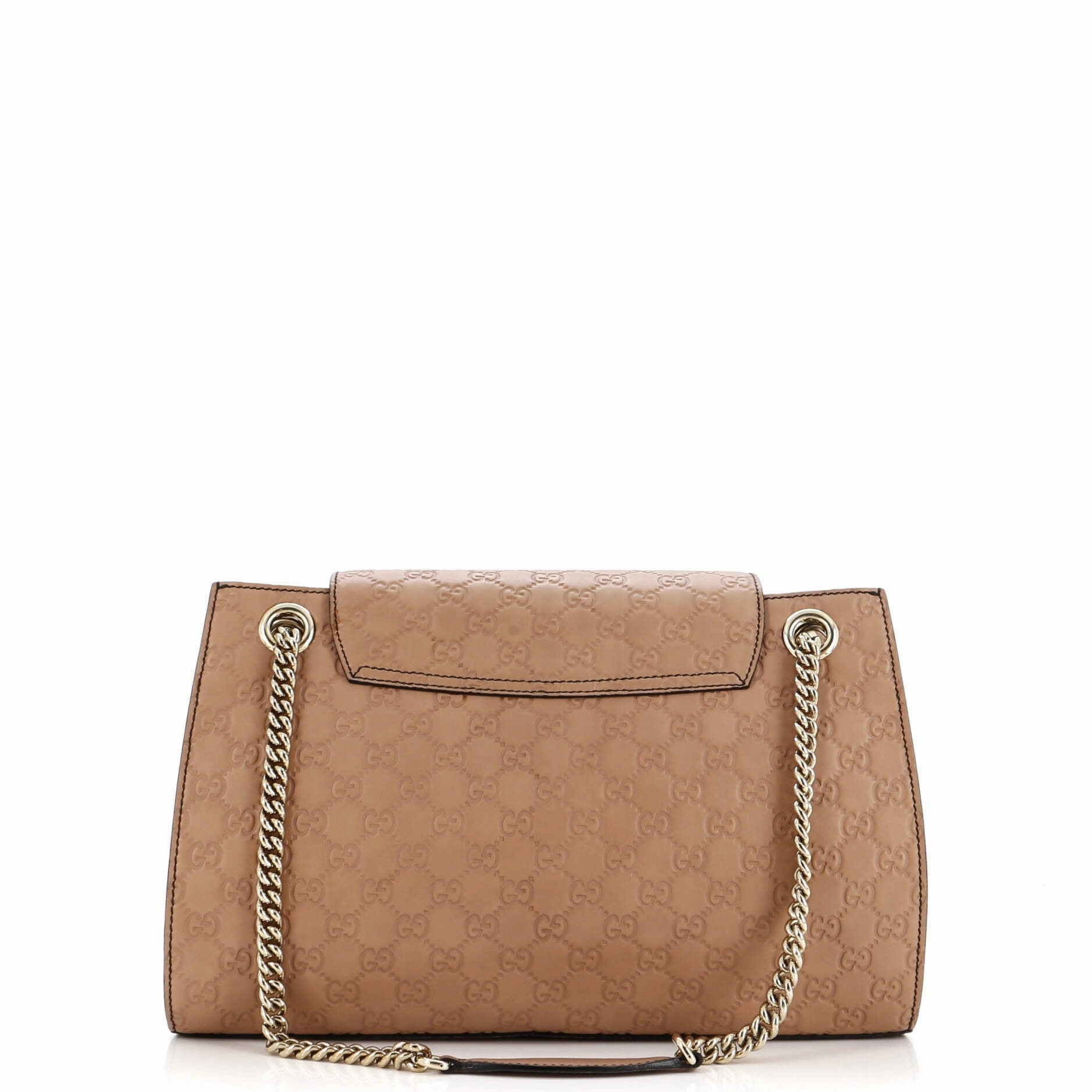 Emily Chain Flap Shoulder Bag Guccissima Leather Large