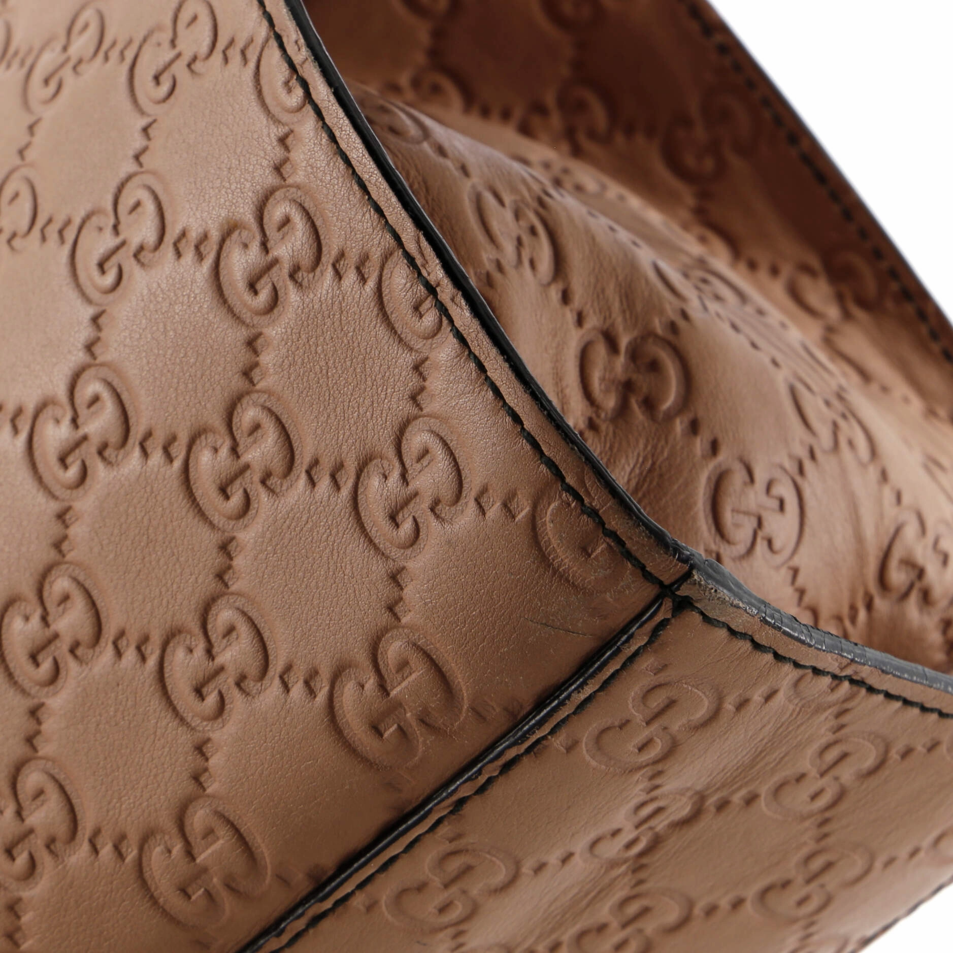 Emily Chain Flap Shoulder Bag Guccissima Leather Large