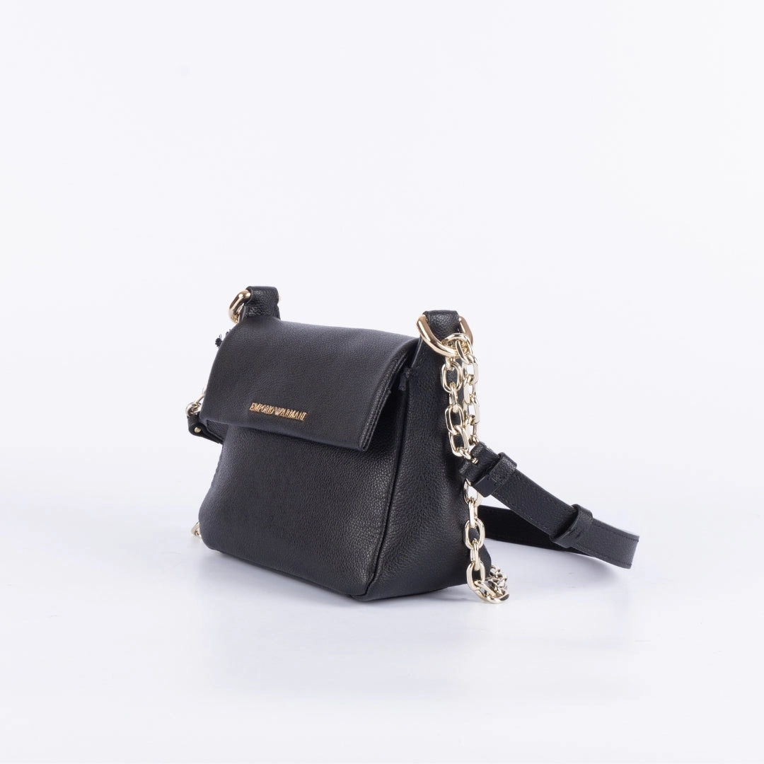 Emporio Armani Black Leather Crossbody Bag