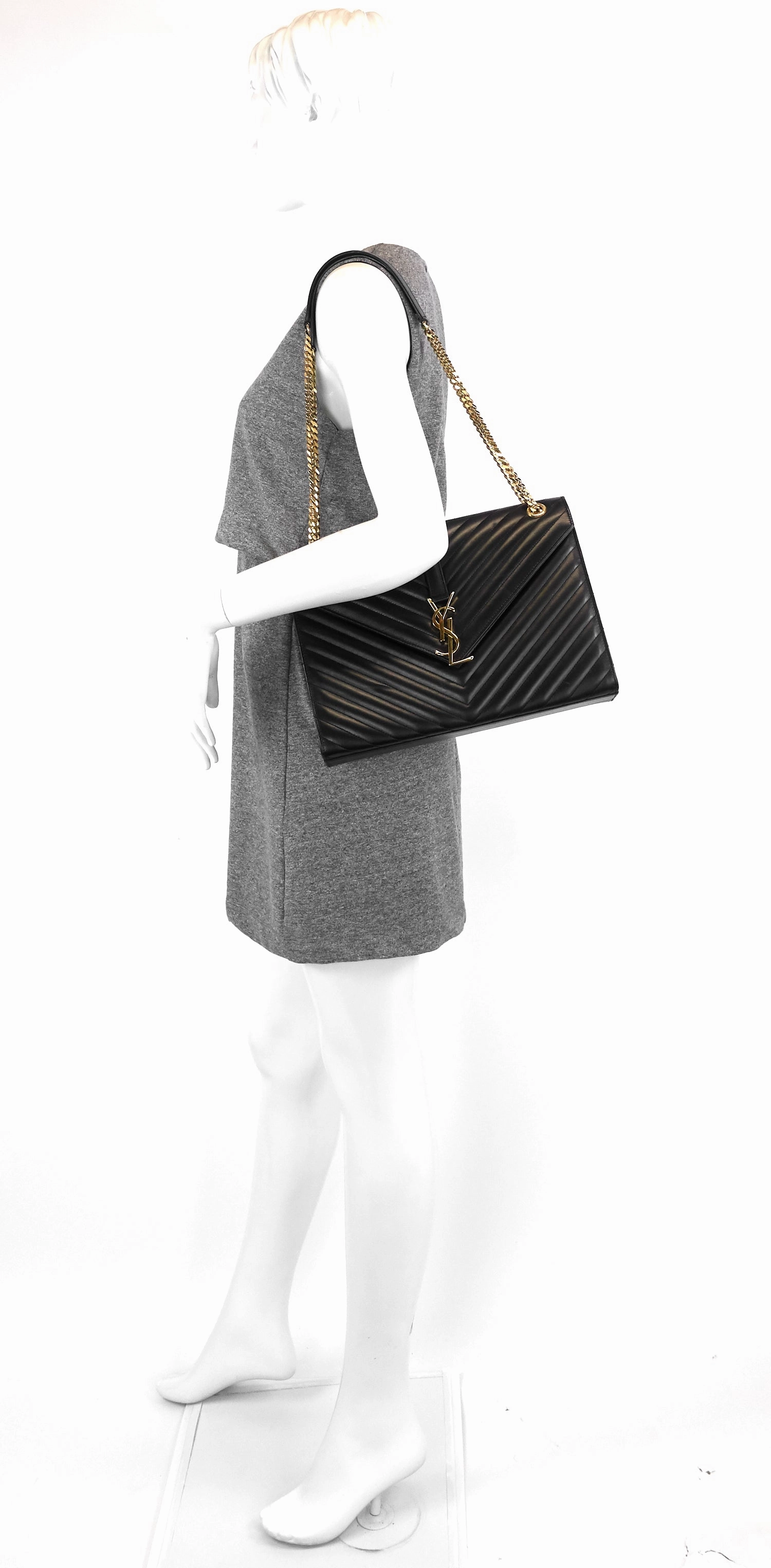Envelope Large Matelass Calfskin Bag