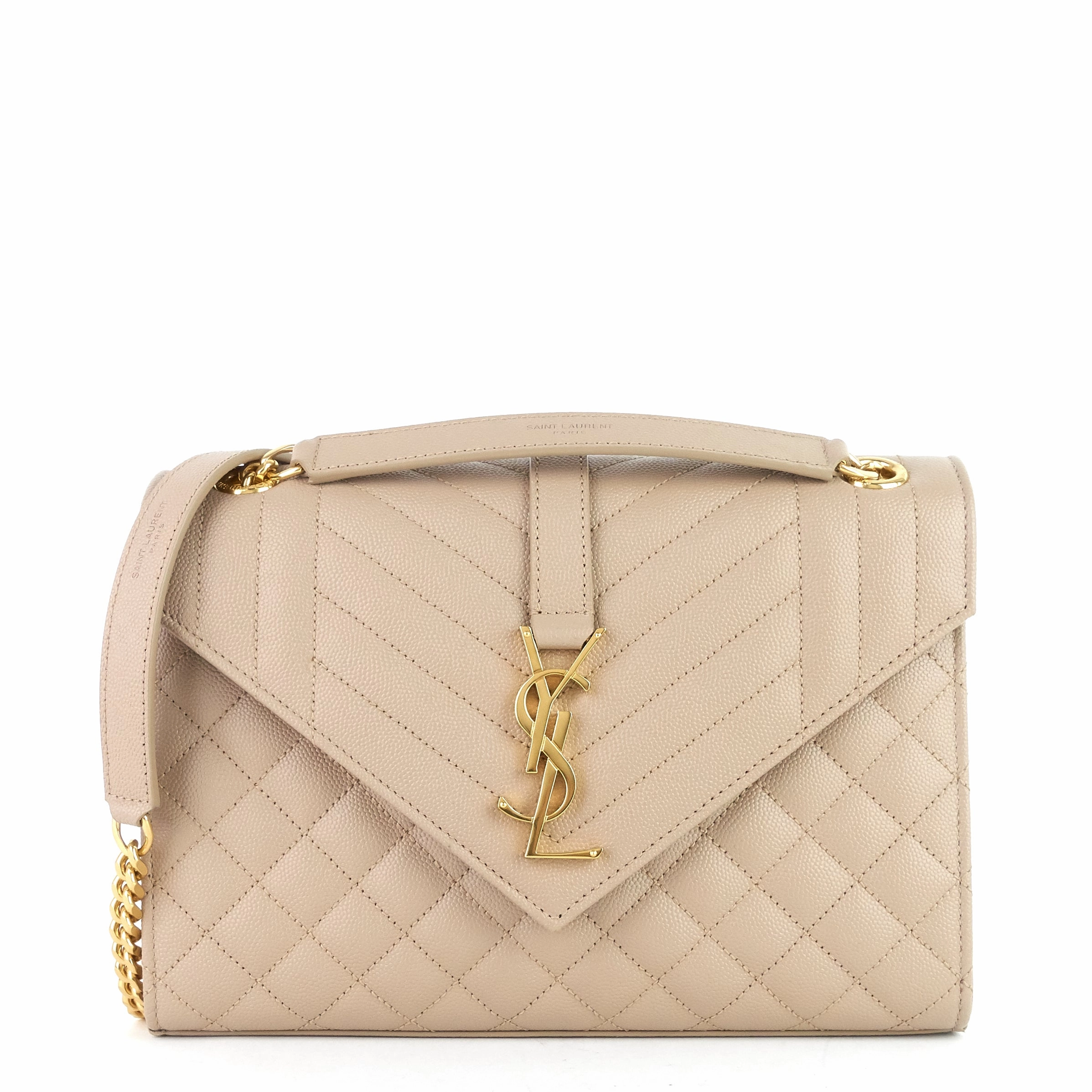 Envelope Medium Grain de Poudre Matelass Calfskin Bag
