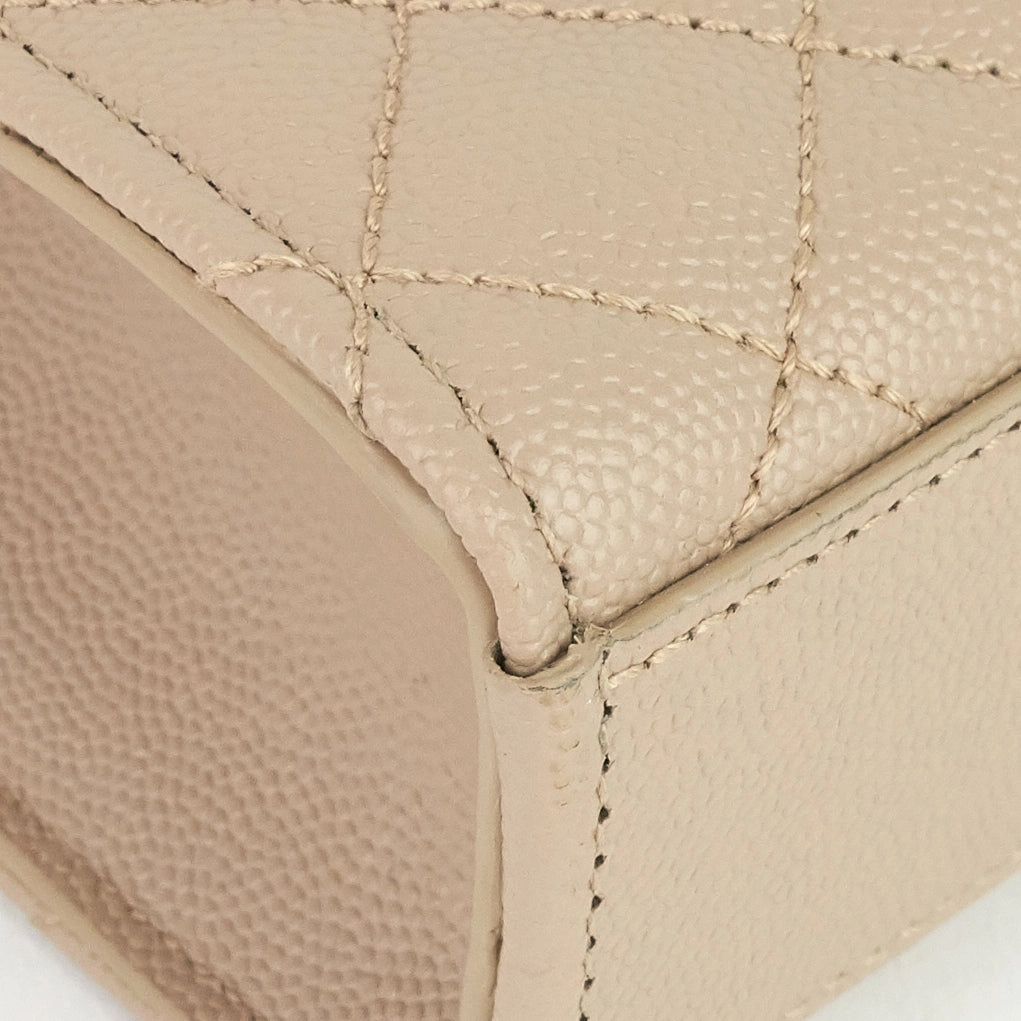 Envelope Medium Grain de Poudre Matelass Calfskin Bag