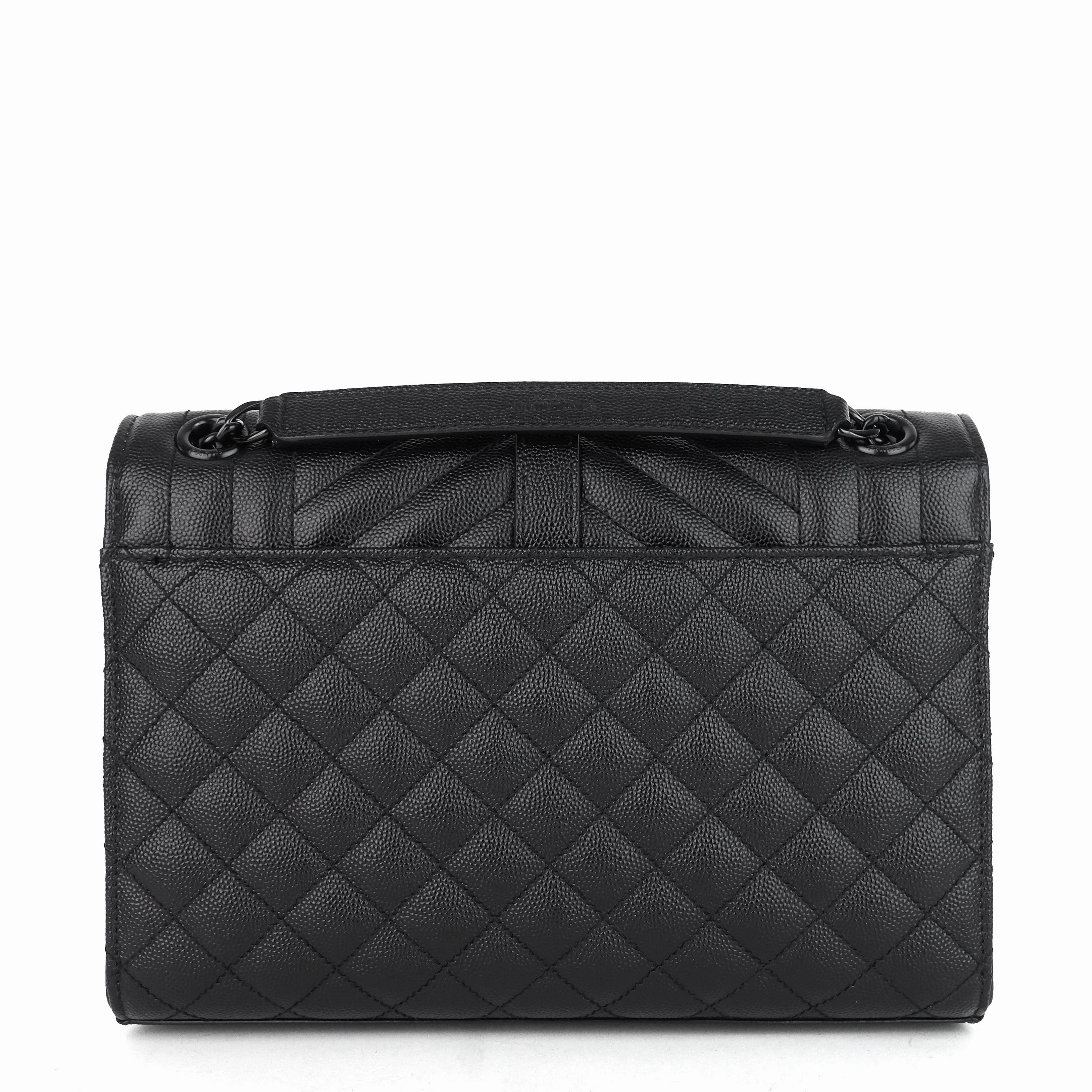 Envelope Medium Grain de Poudre Matelass Calfskin Shoulder Bag