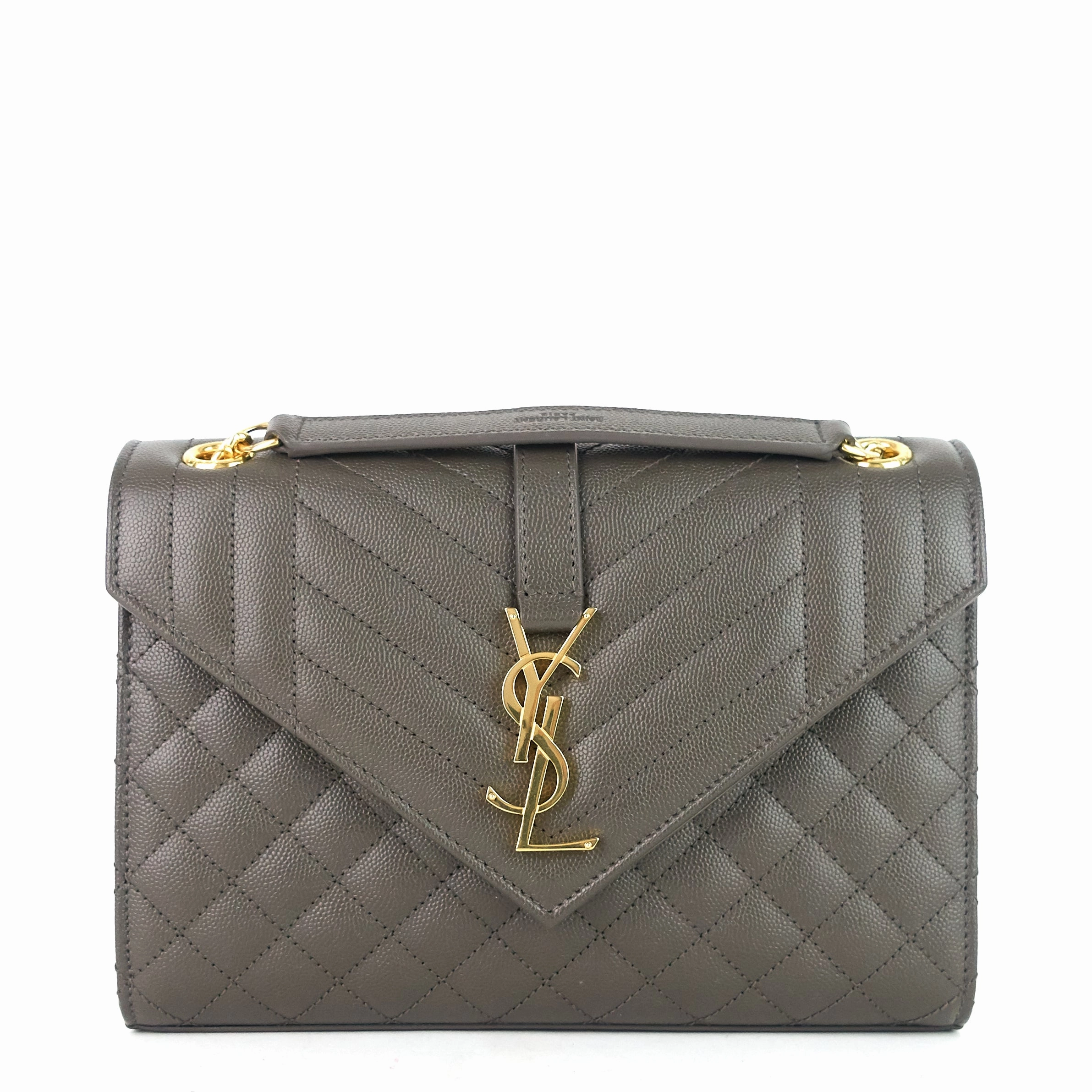 Envelope Medium Grain de Poudre Matelass Calfskin Shoulder Bag