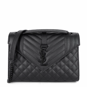Envelope Medium Grain de Poudre Matelass Calfskin Shoulder Bag