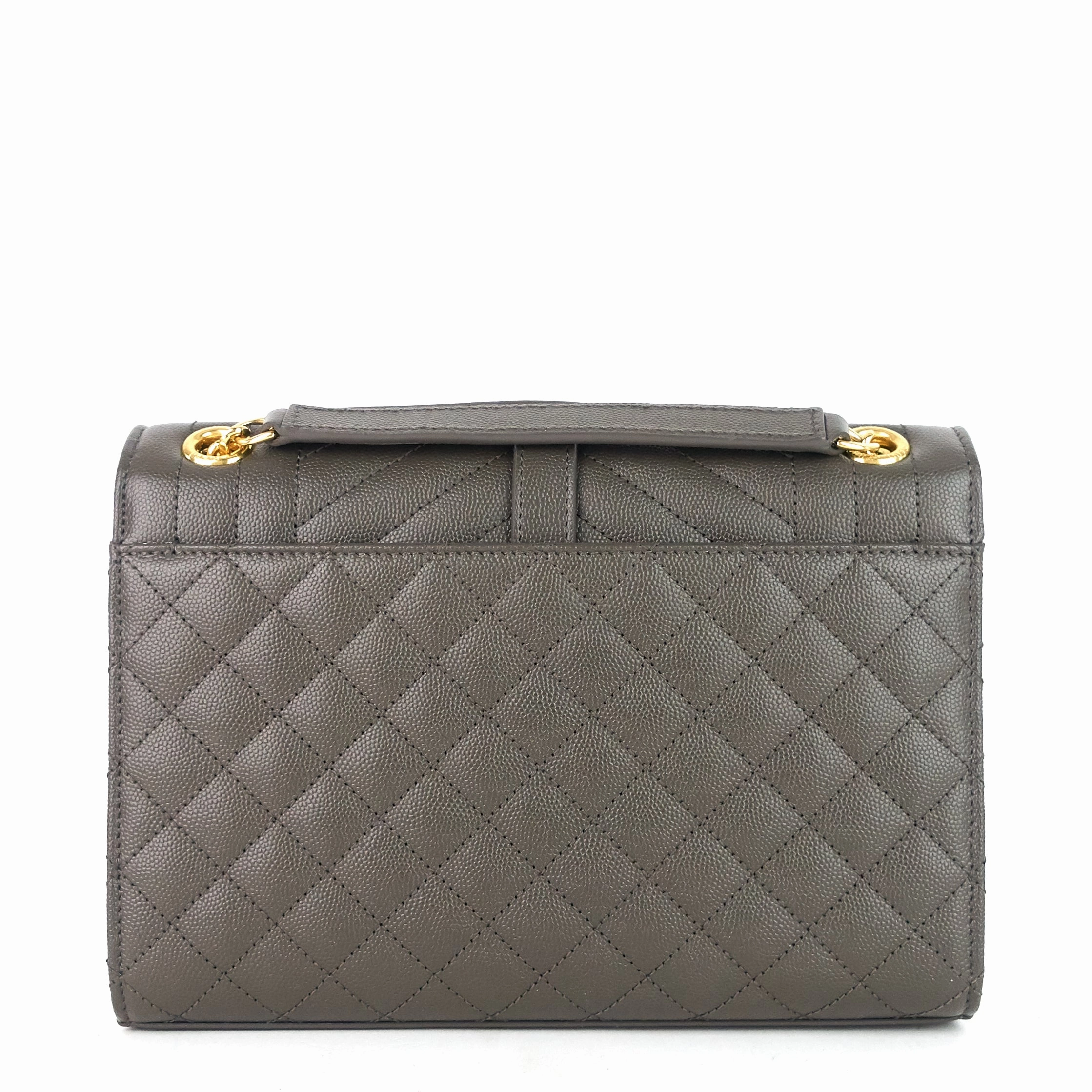 Envelope Medium Grain de Poudre Matelass Calfskin Shoulder Bag
