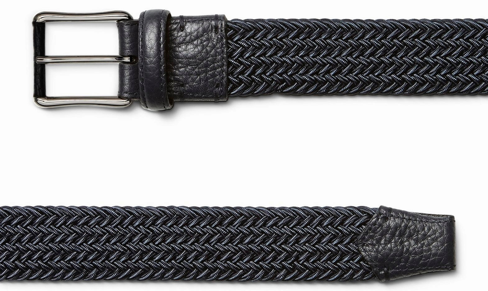 Ermenegildo Zegna Men's Weave Belt Gray