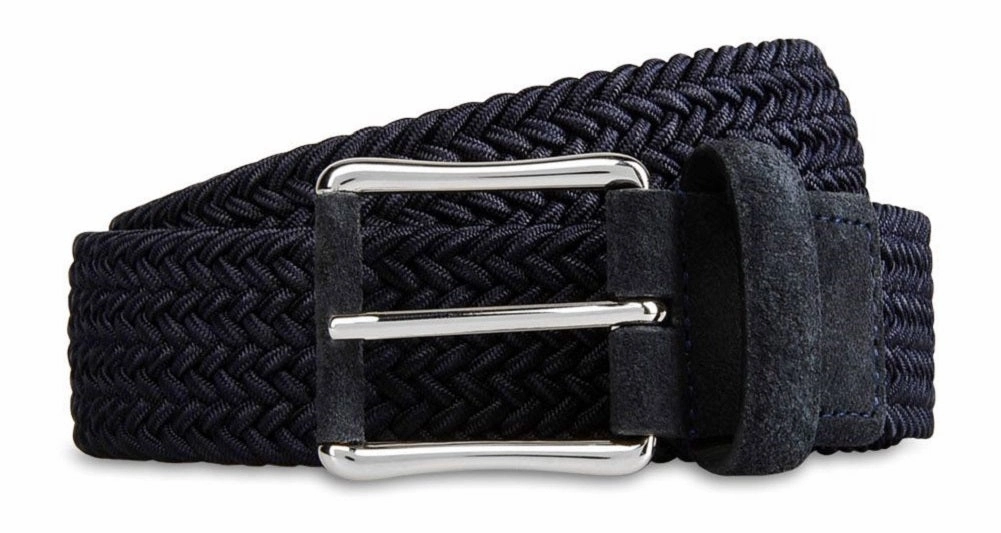 Ermenegildo Zegna Men's Weave Belt Gray