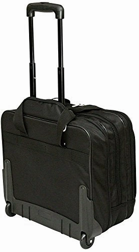 Executive Laptop Roller Bag Wheeled Pilot Case Briefcase Overnight & 15" - 17" Laptop Compartment