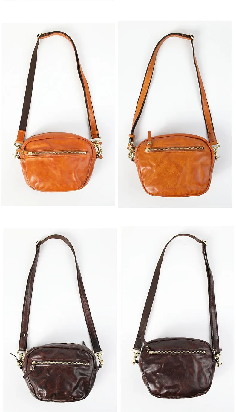 FASHION BROWN LEATHER MEN'S Small Side Bags MESSENGER BAG BLACK Black Courier Bag FOR MEN