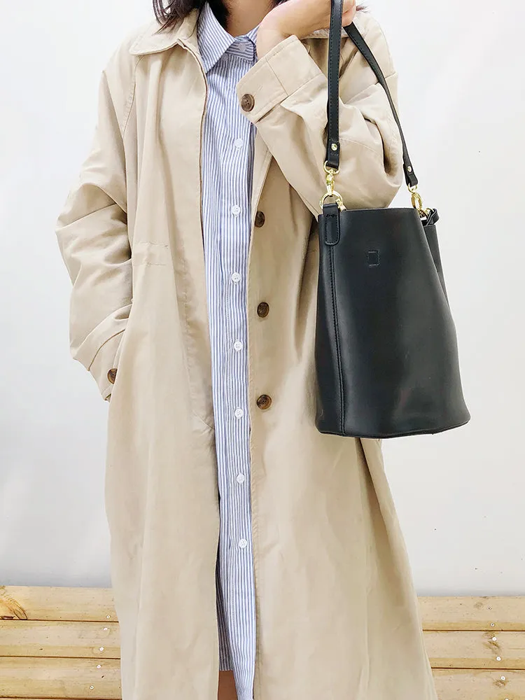 Fashion LEATHER Bucket Bag WOMENs SHOULDER BAG Purses FOR WOMEN