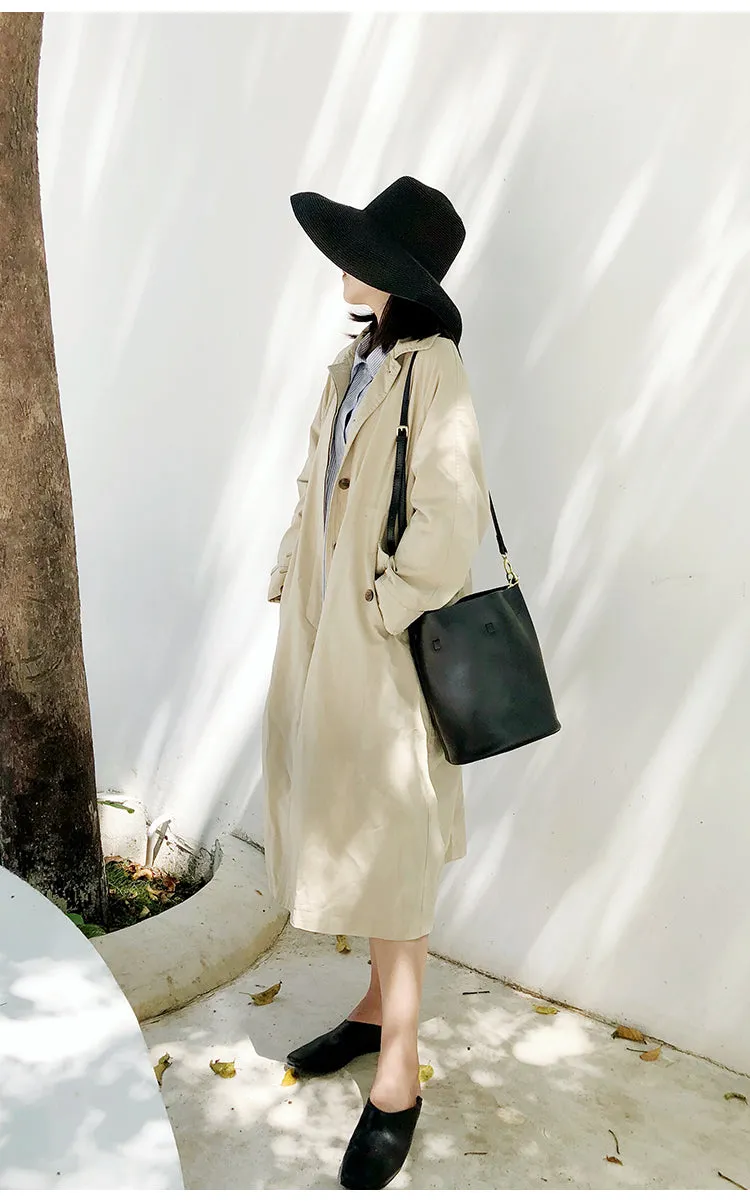 Fashion LEATHER Bucket Bag WOMENs SHOULDER BAG Purses FOR WOMEN