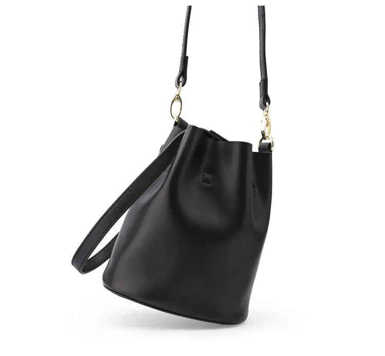 Fashion LEATHER Bucket Bag WOMENs SHOULDER BAG Purses FOR WOMEN
