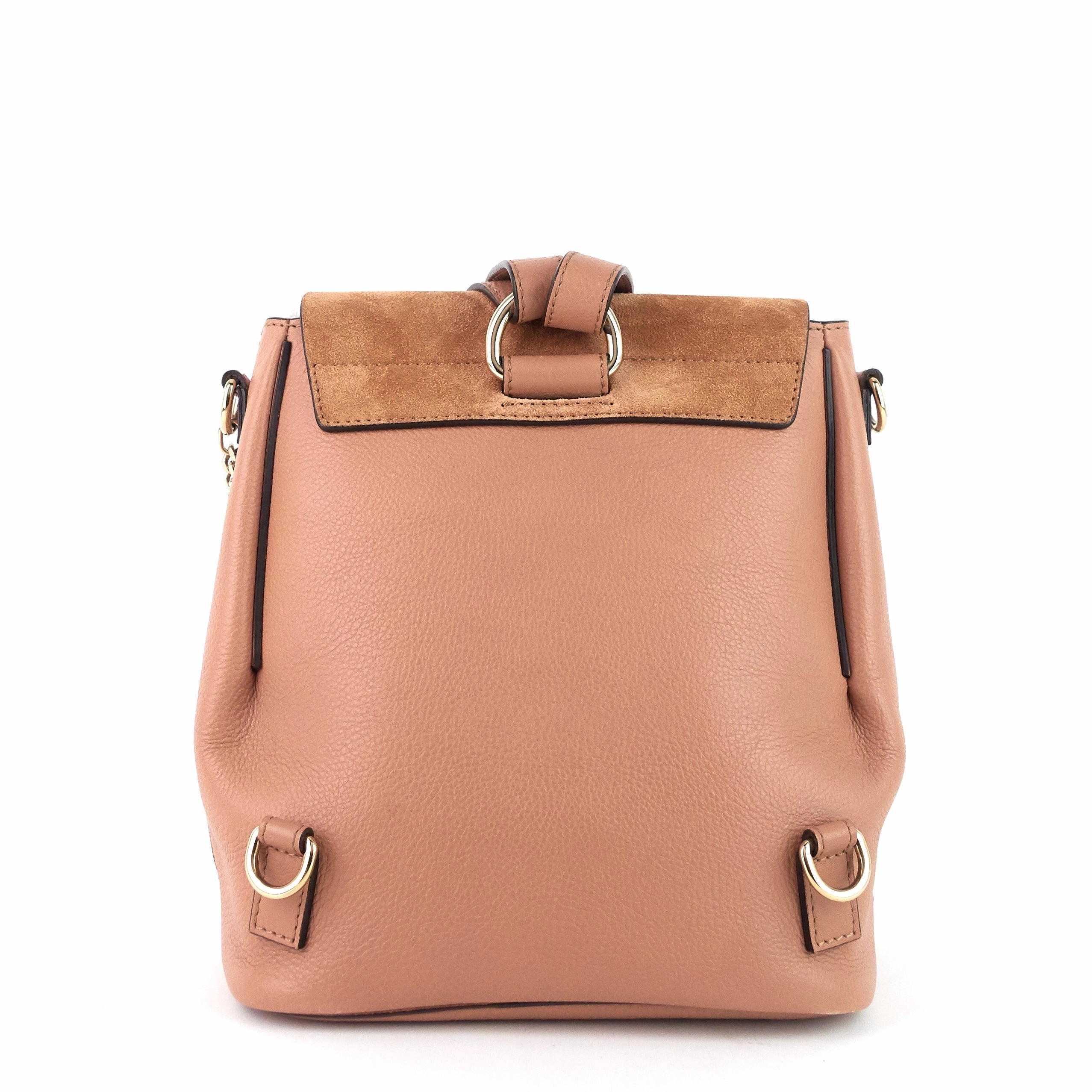 Faye Calfskin and Suede Backpack Bag