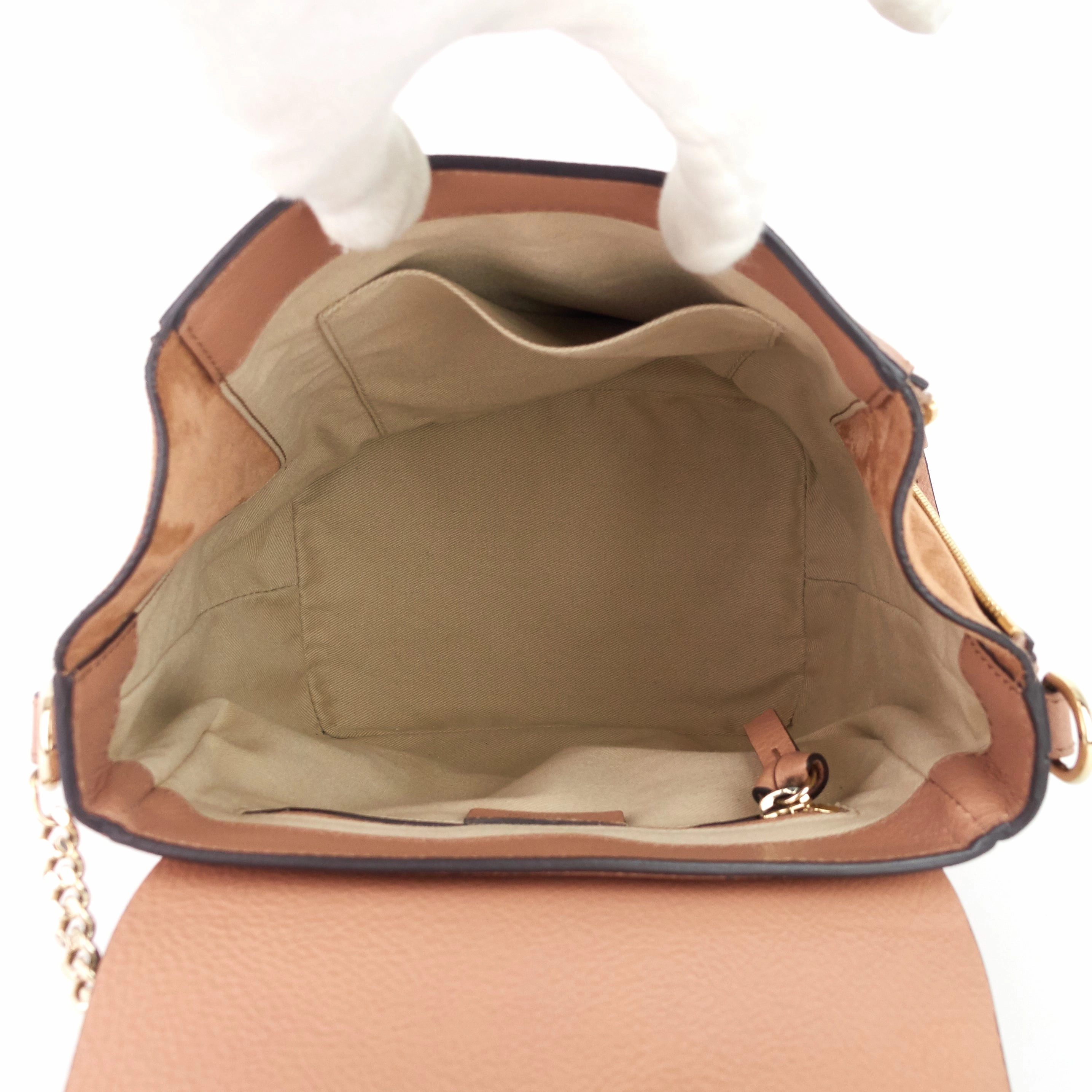 Faye Calfskin and Suede Backpack Bag