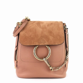 Faye Calfskin and Suede Backpack Bag