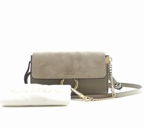 Faye Leather and Suede Mini Shoulder Bag