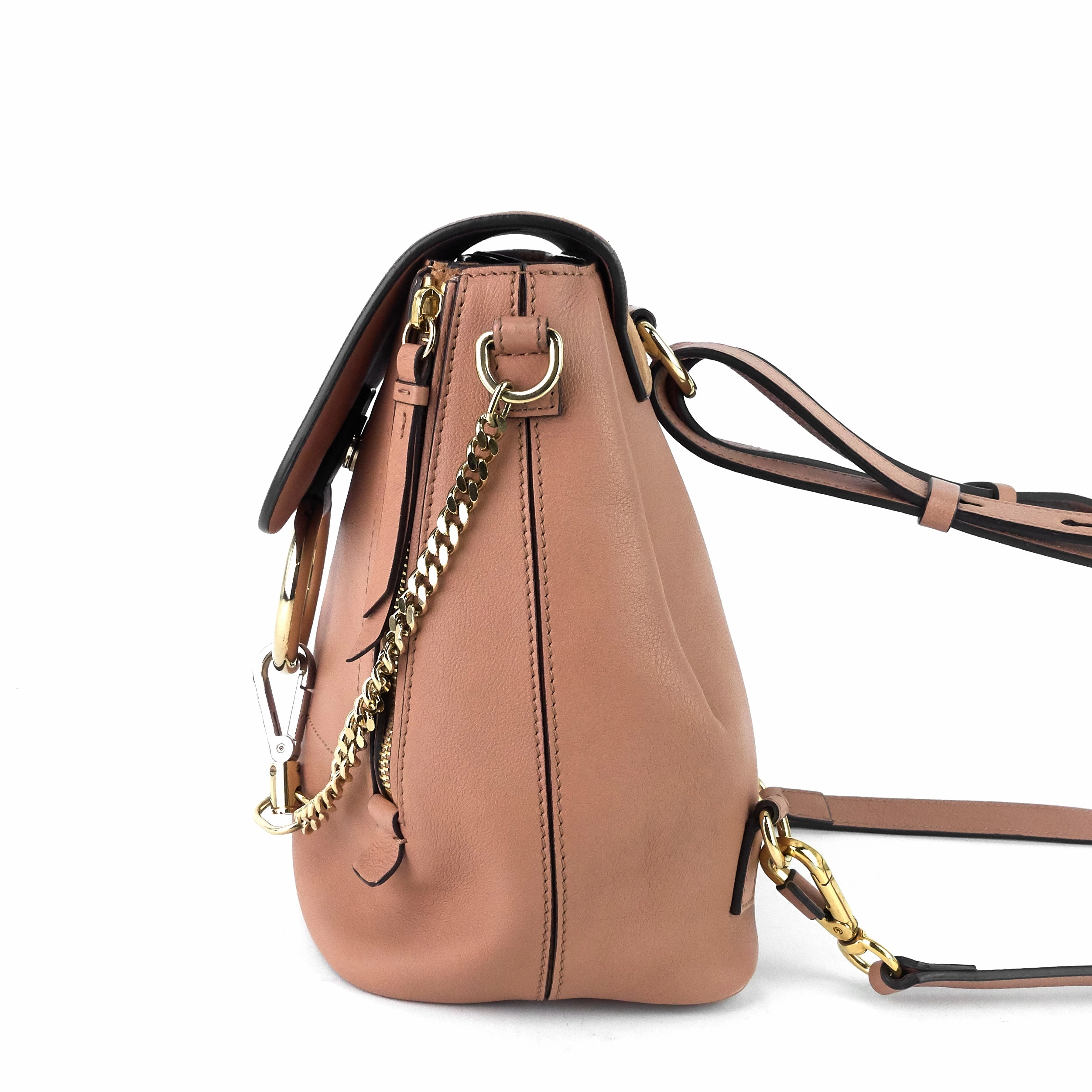 Faye Medium Leather and Suede Backpack