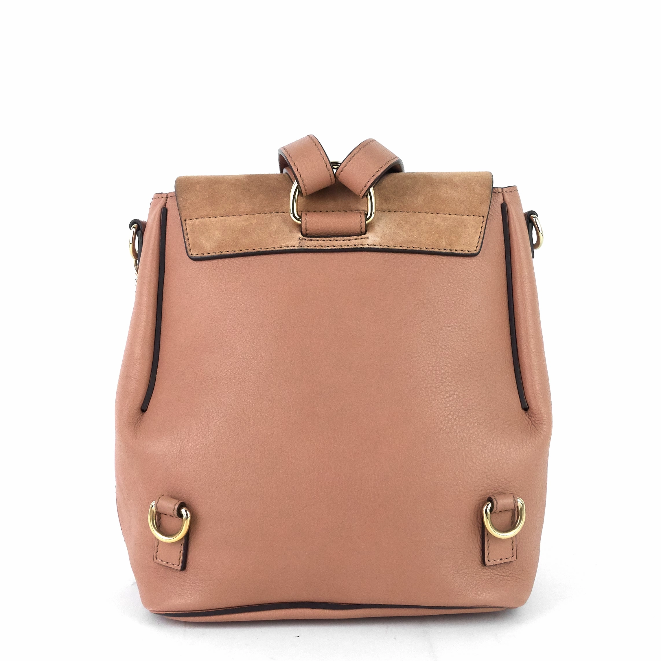 Faye Medium Leather and Suede Backpack
