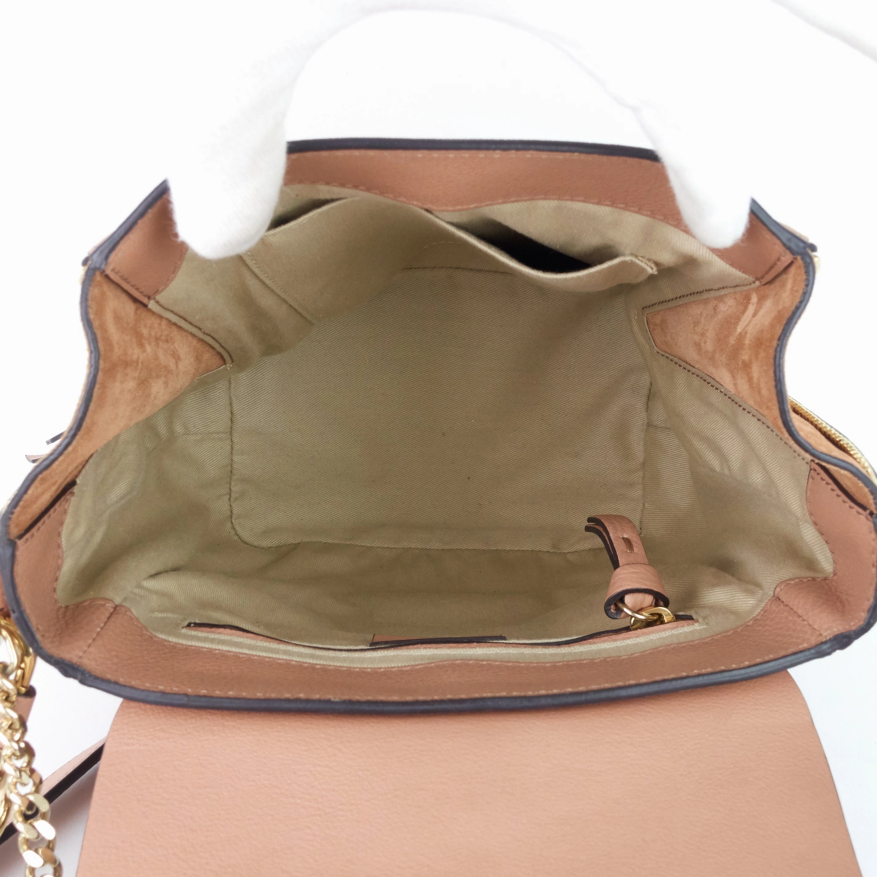 Faye Medium Leather and Suede Backpack
