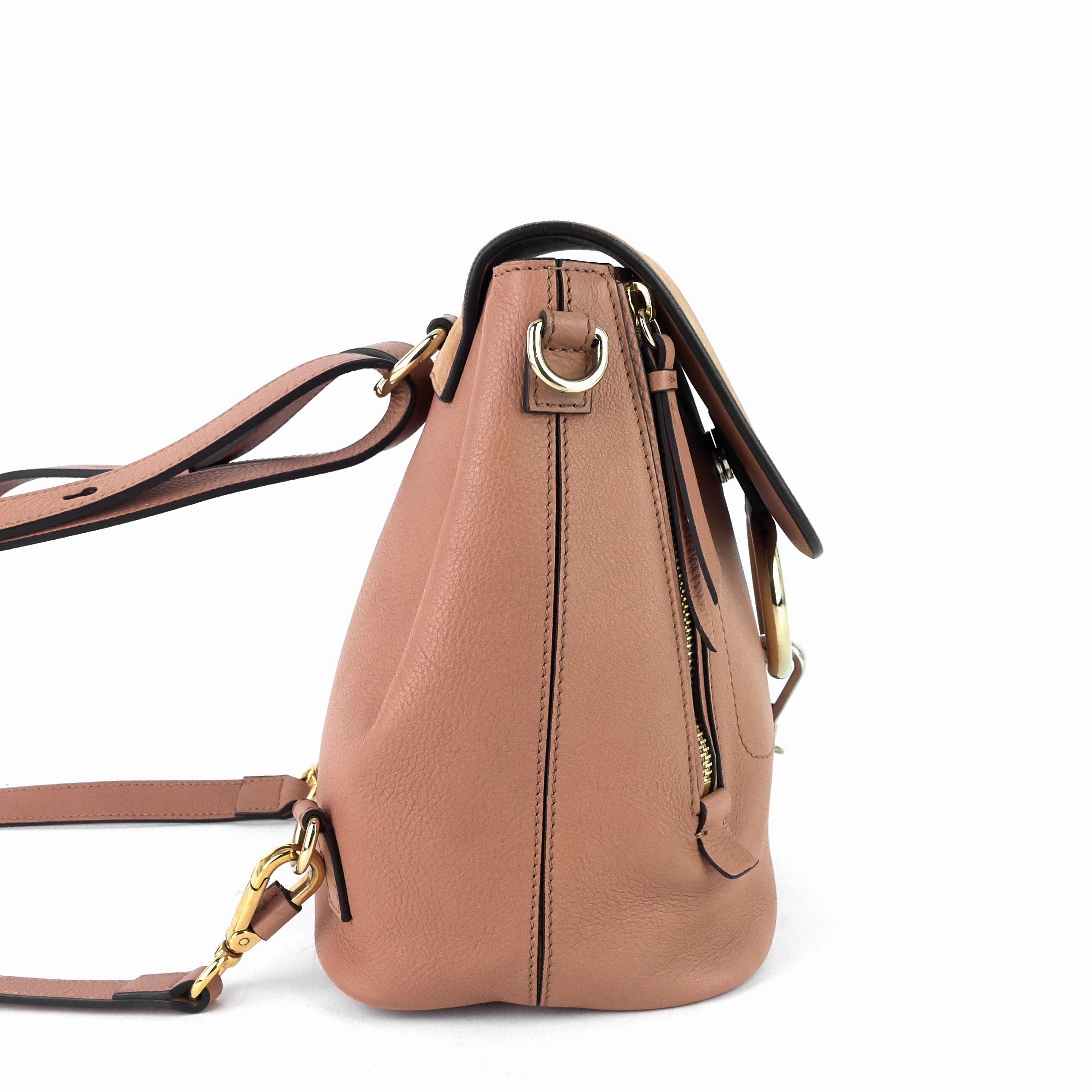 Faye Medium Leather and Suede Backpack