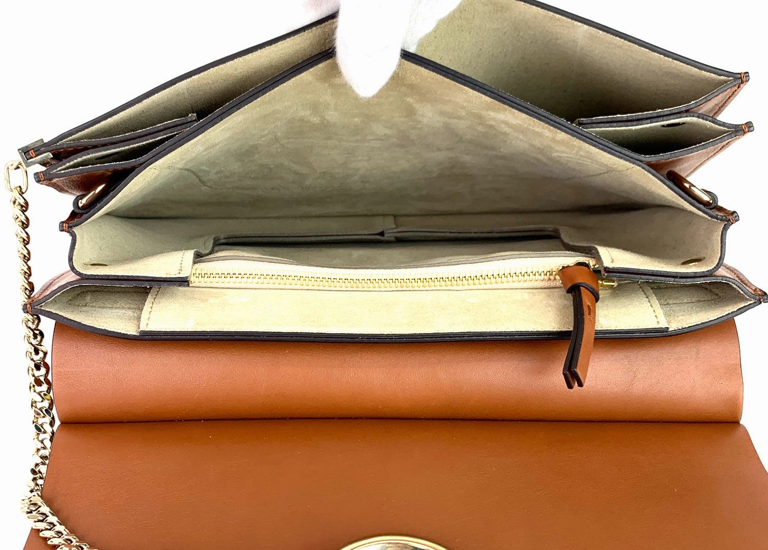 Faye Medium Leather and Suede Bag