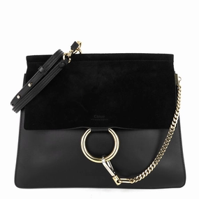 Faye Medium Suede and Leather Bag