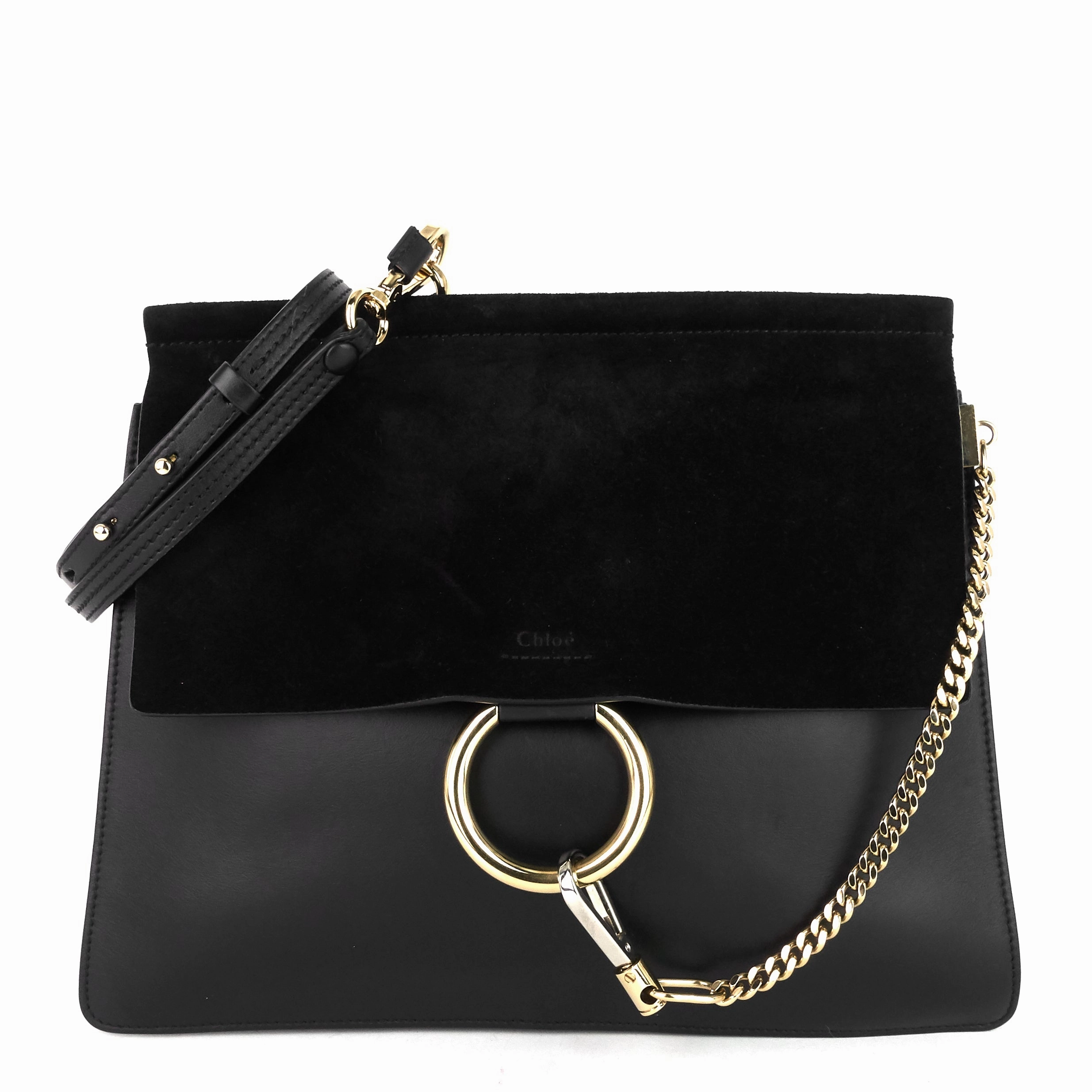 Faye Medium Suede and Leather Bag
