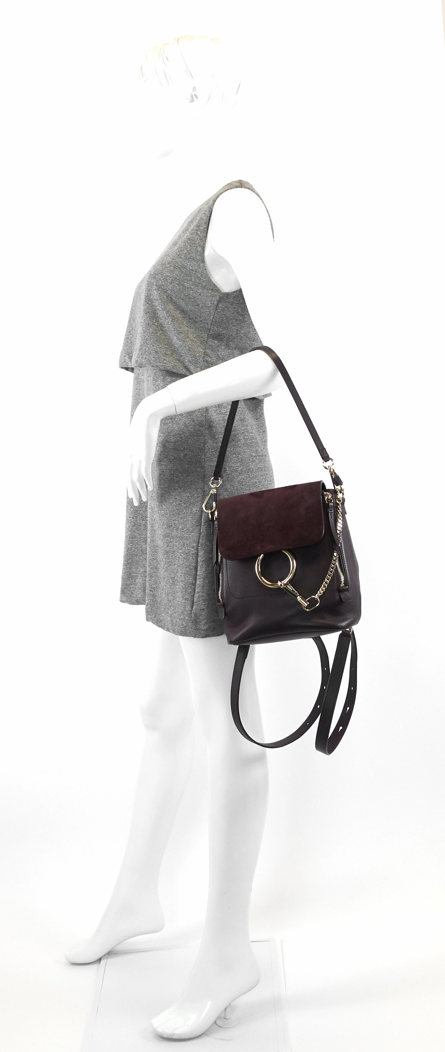 Faye Small Calf and Suede Backpack