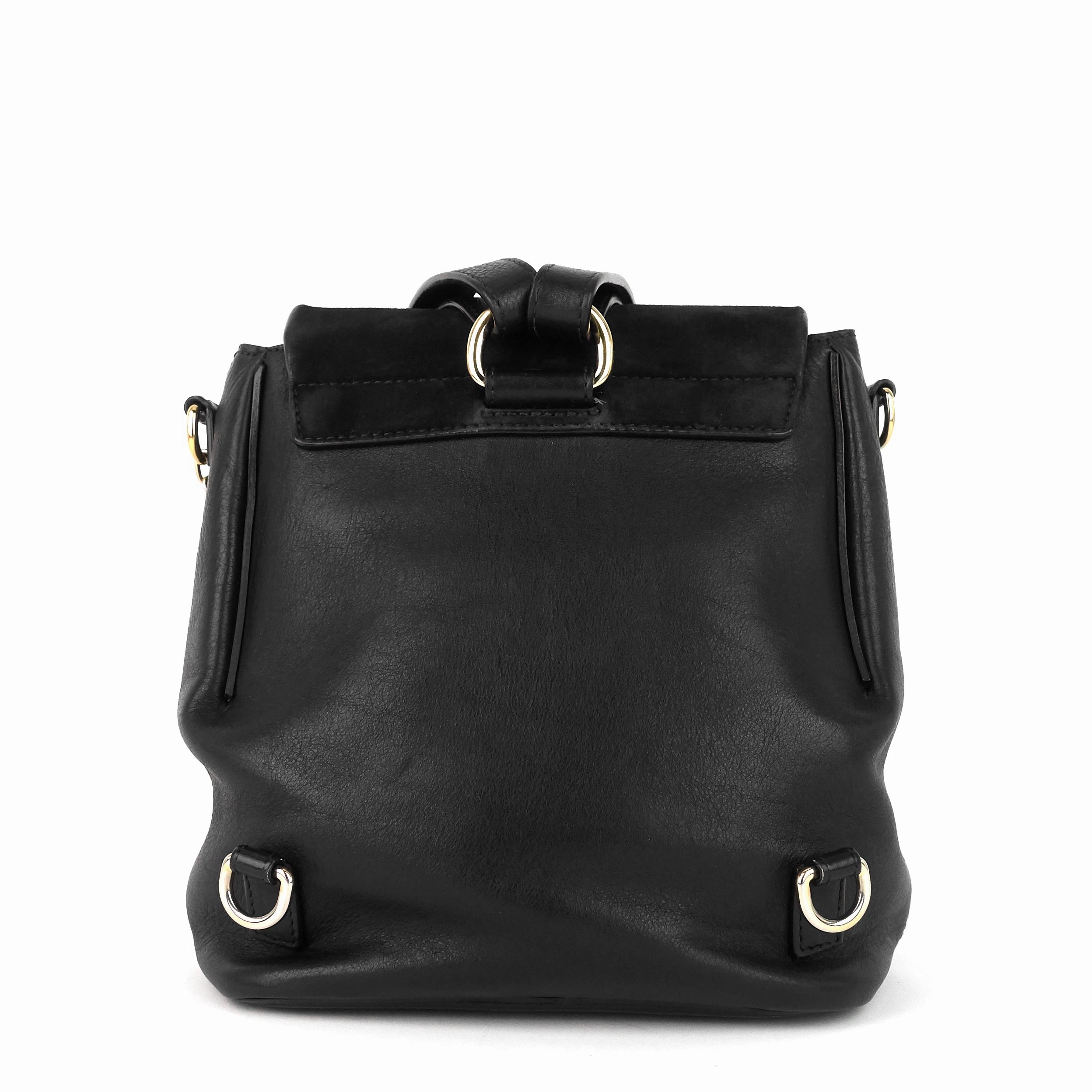 Faye Small Calfskin and Suede Backpack Bag