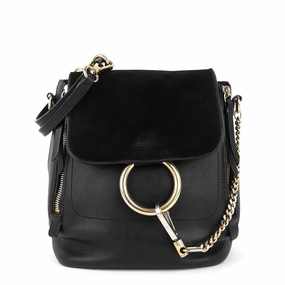 Faye Small Calfskin and Suede Backpack Bag