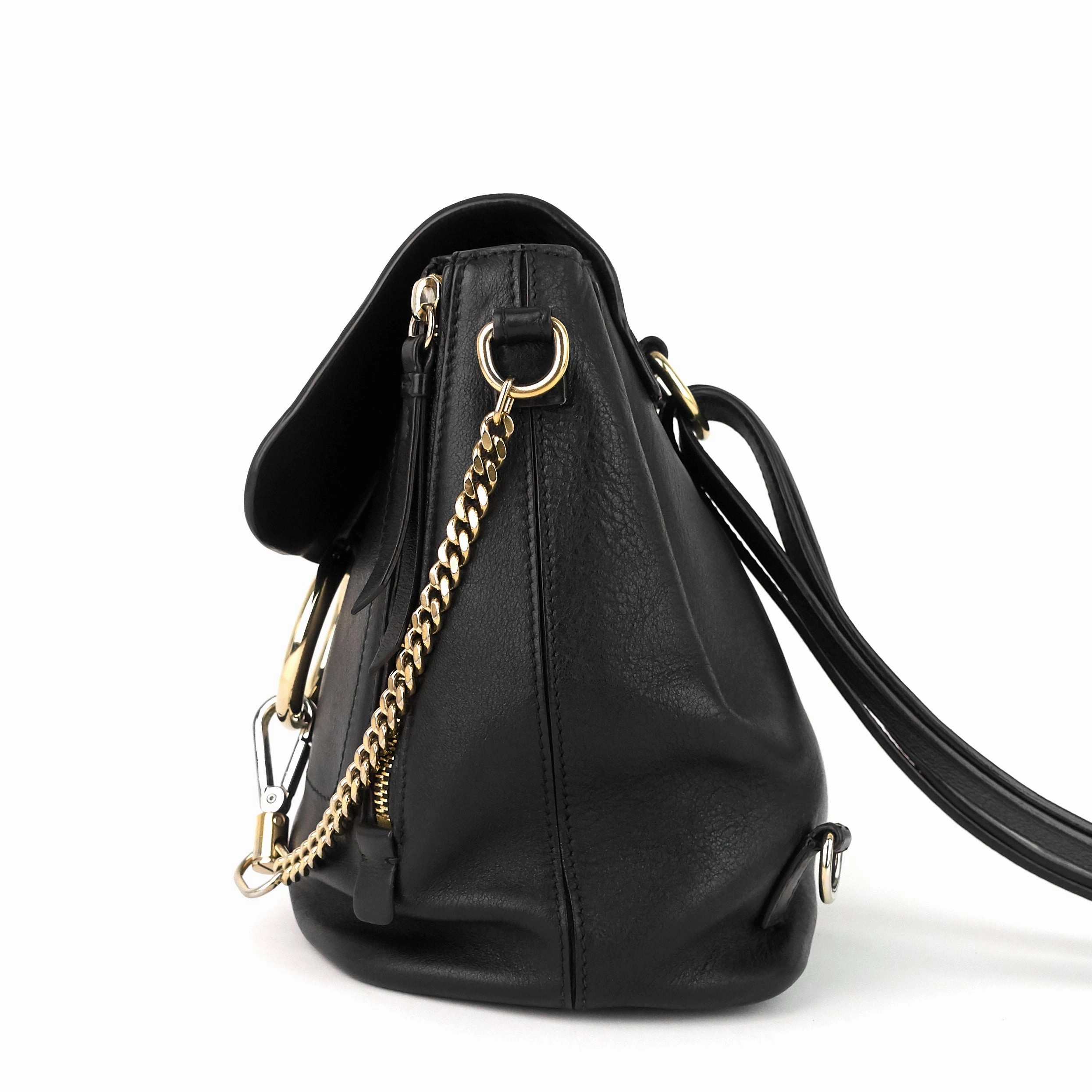 Faye Small Calfskin and Suede Backpack Bag