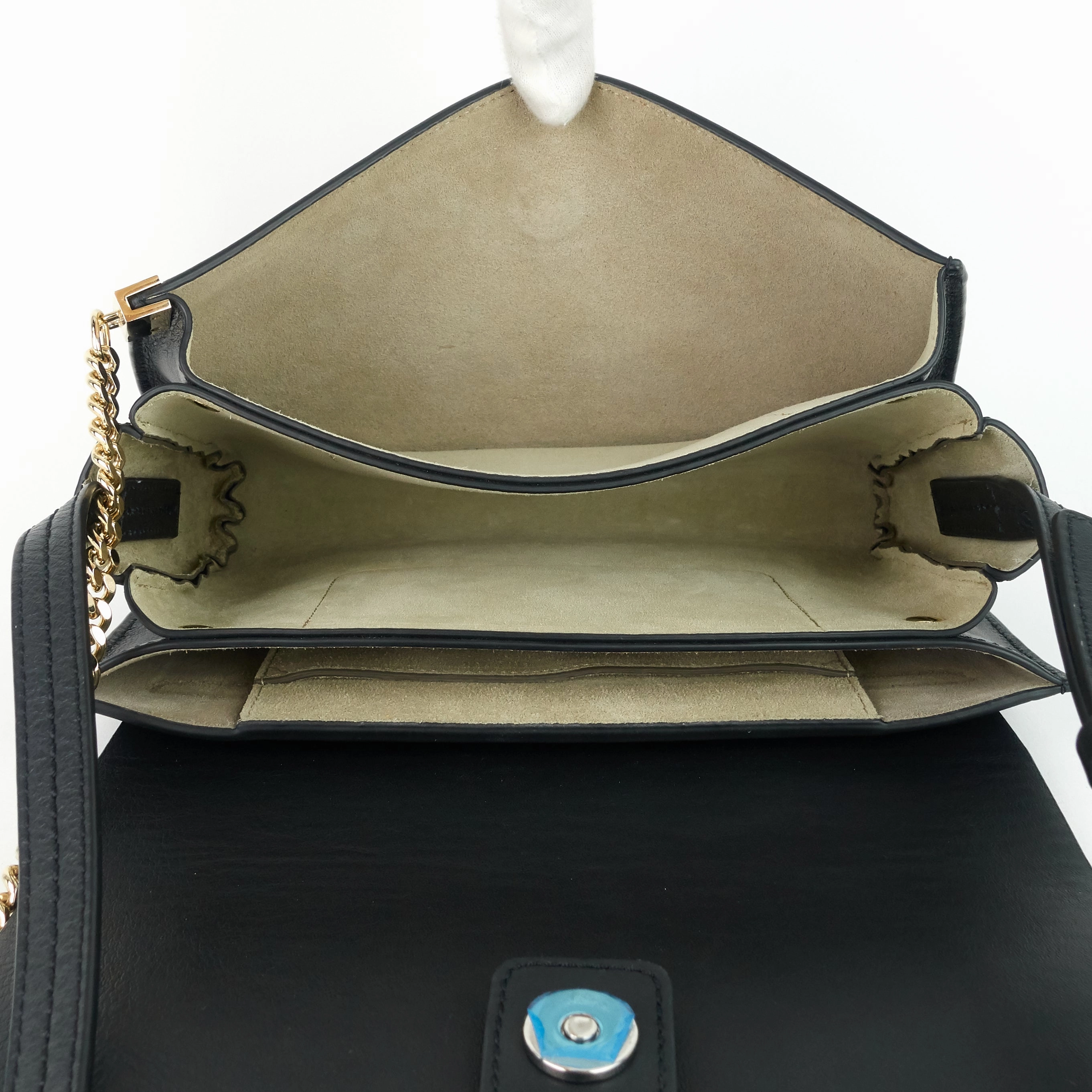 Faye Small Leather and Suede Bag