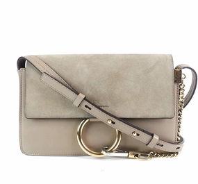 Faye Small Leather and Suede Bag