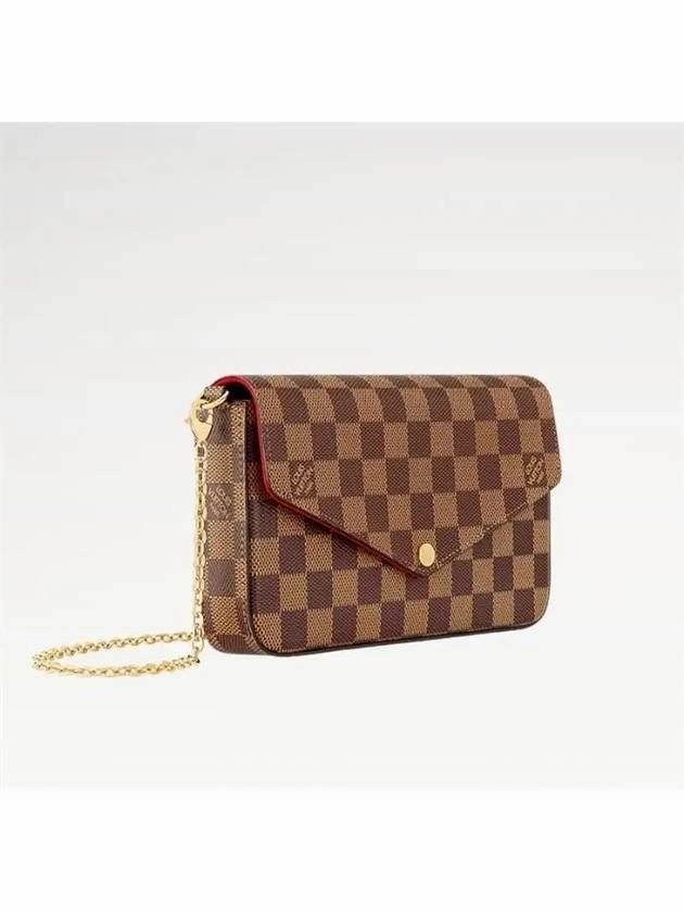 Felicie Pochette Damier Shoulder Bag Brown