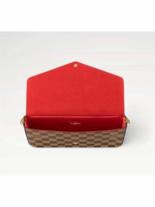 Felicie Pochette Damier Shoulder Bag Brown