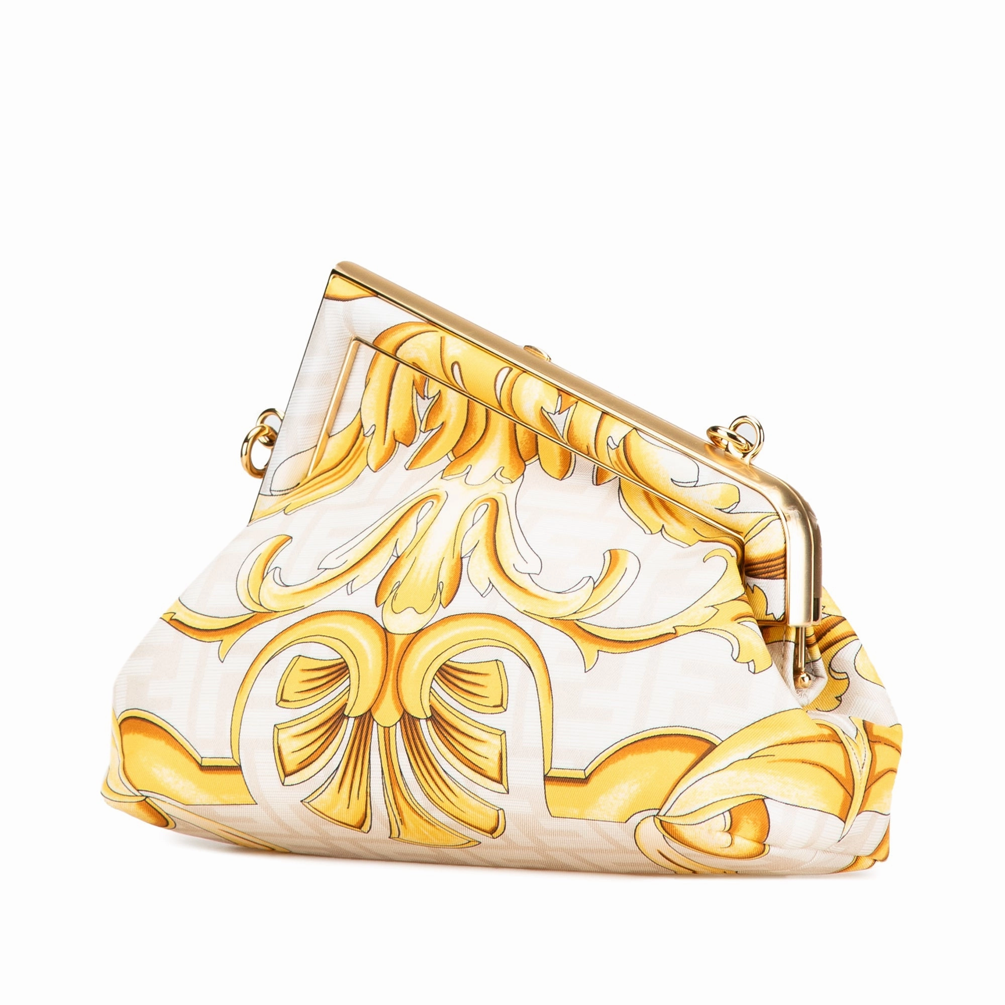 Fendace Fendi First Coated Canvas FF Baroque Print Crossbody