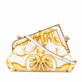 Fendace Fendi First Coated Canvas FF Baroque Print Crossbody