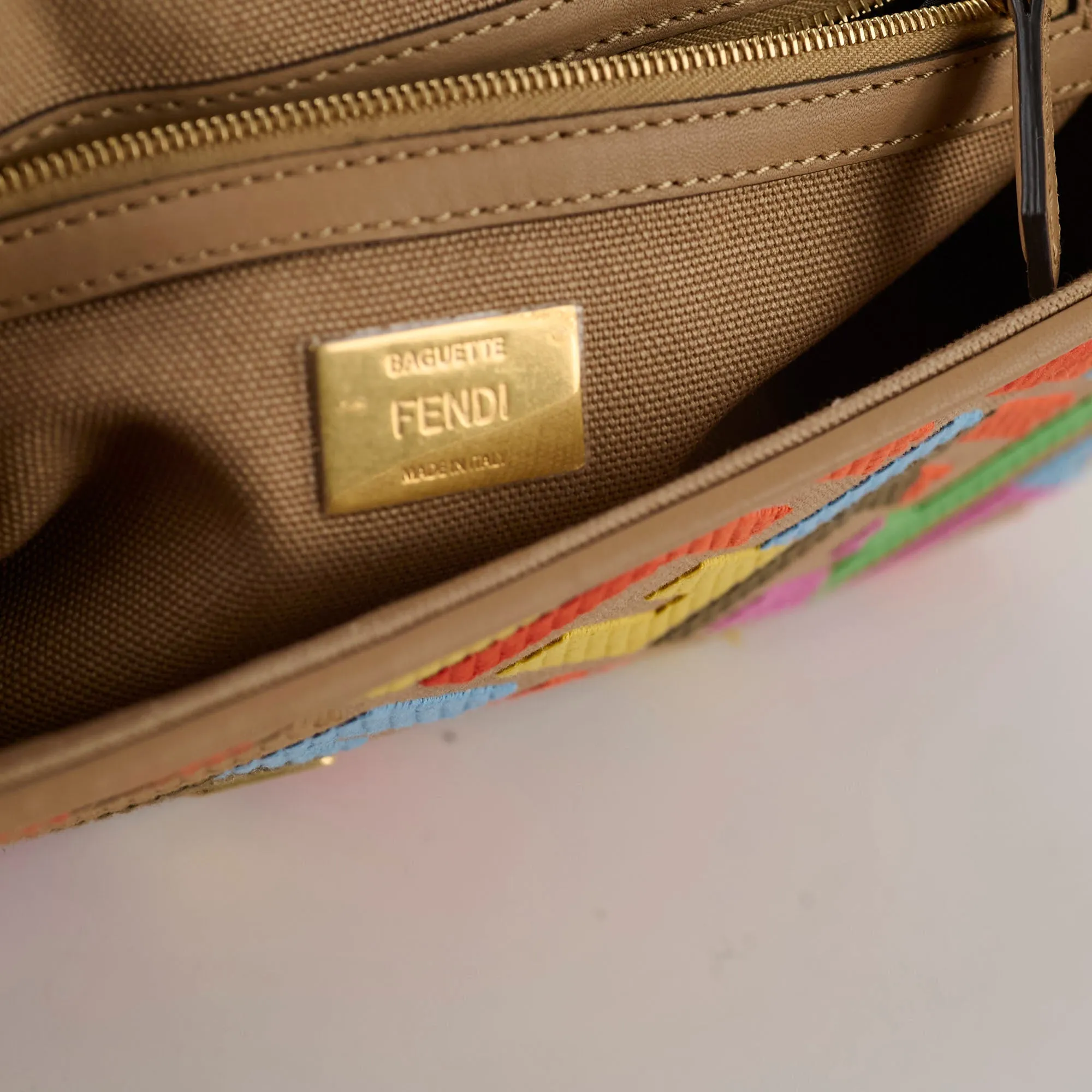 Fendi Baguette Multicolor Medium Shoulder Bag
