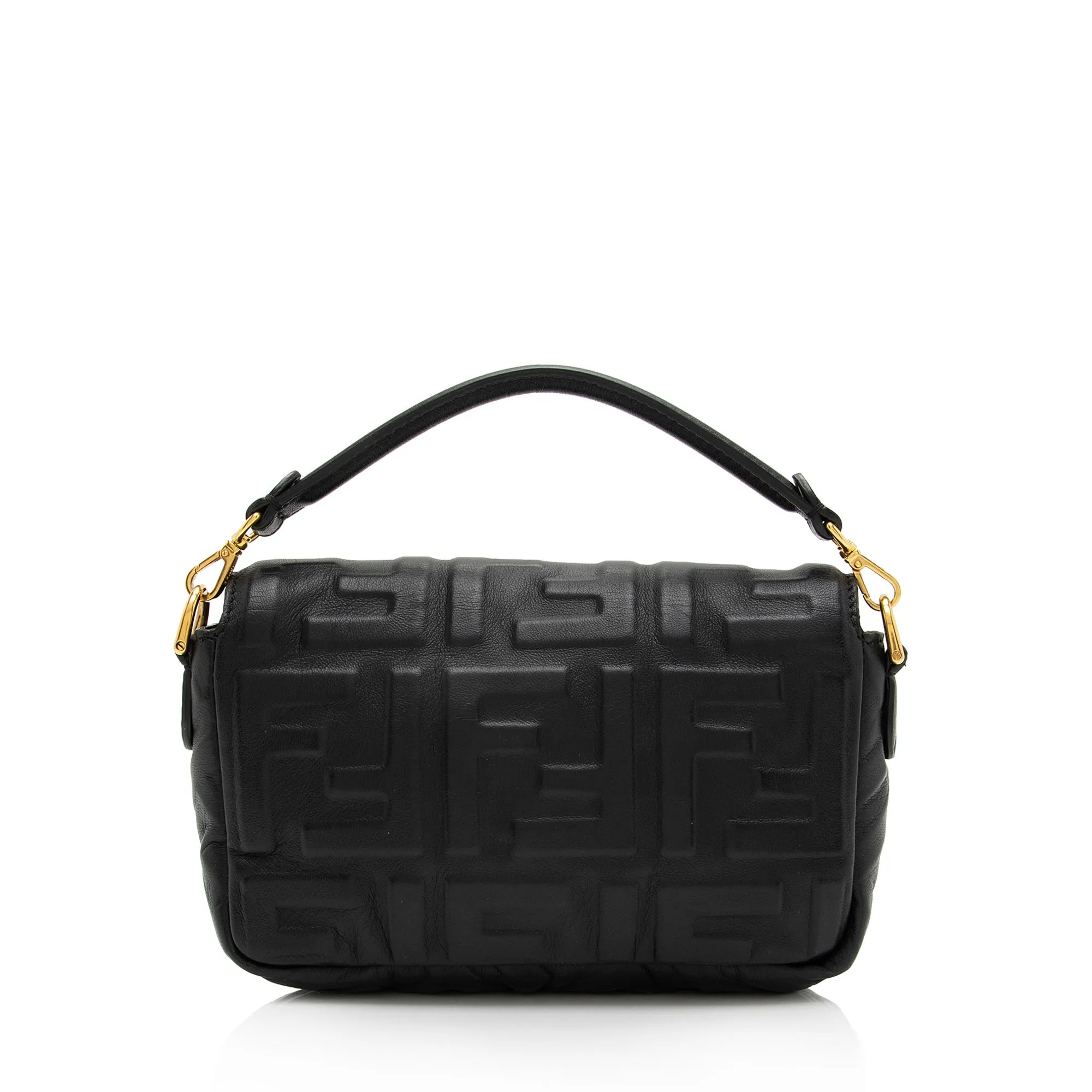 Fendi FF Embossed 1974 Mini Baguette Shoulder Bag