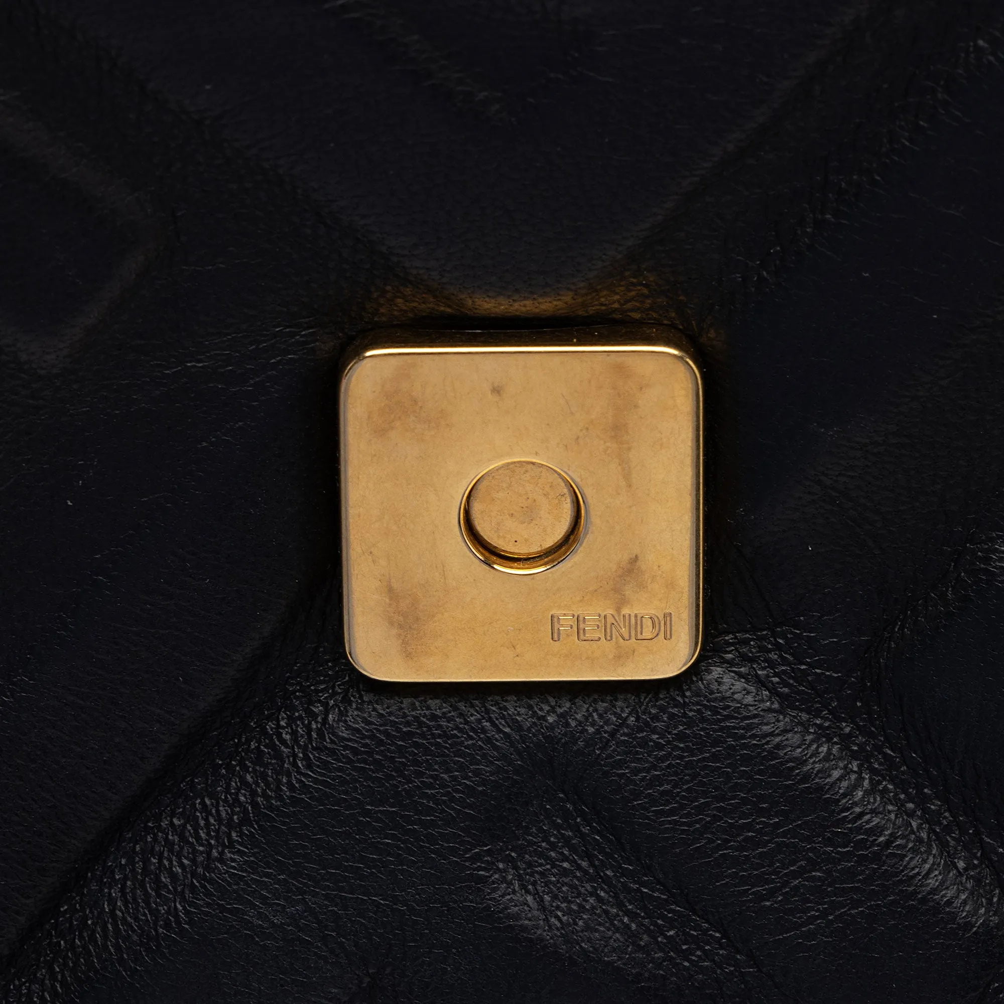 Fendi FF Embossed 1974 Mini Baguette Shoulder Bag
