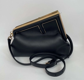 Fendi First Black Leather Crossbody Bag