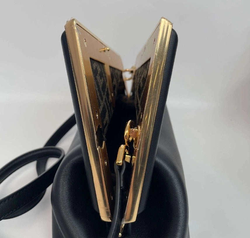 Fendi First Black Leather Crossbody Bag
